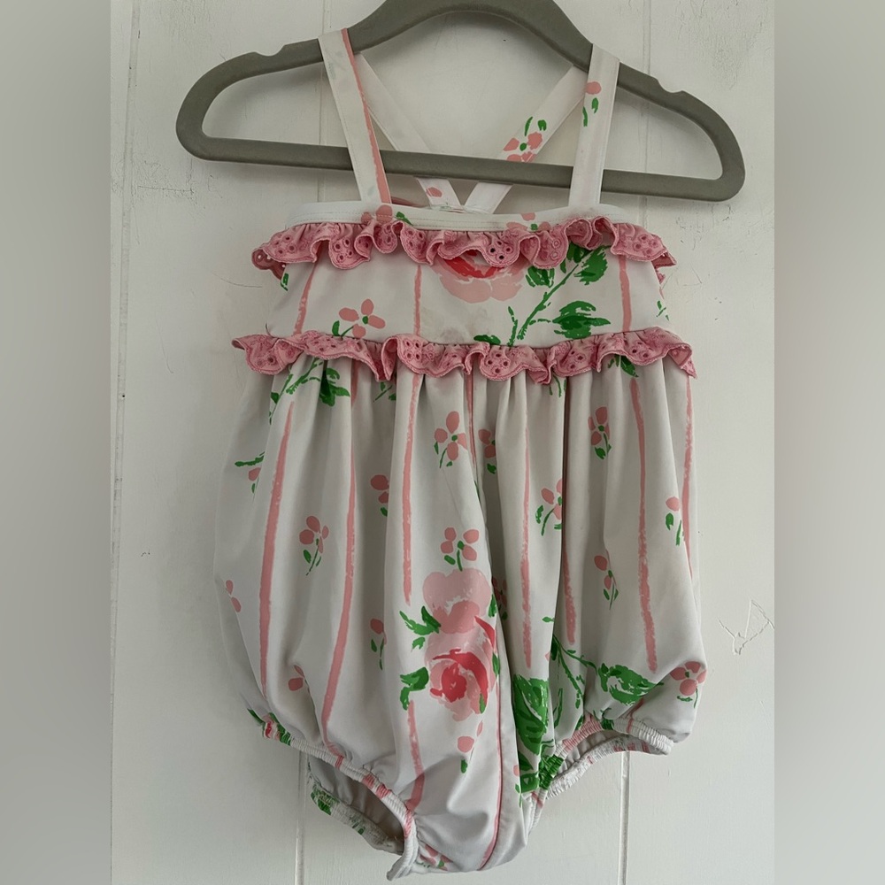 The Beaufort Bonnet Company St. Bart's Bubble swimsuit in Ridgewood Rows 6-12 mo